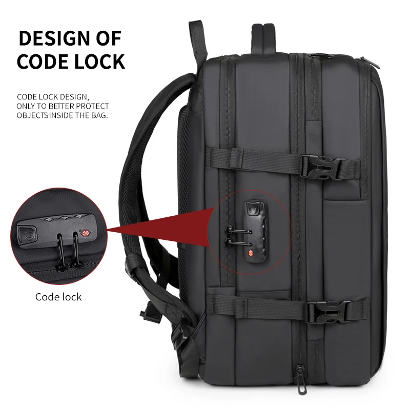 Zaino da Uomo con Compressione Sottovuoto per Computer e Viaggio - immagine 4