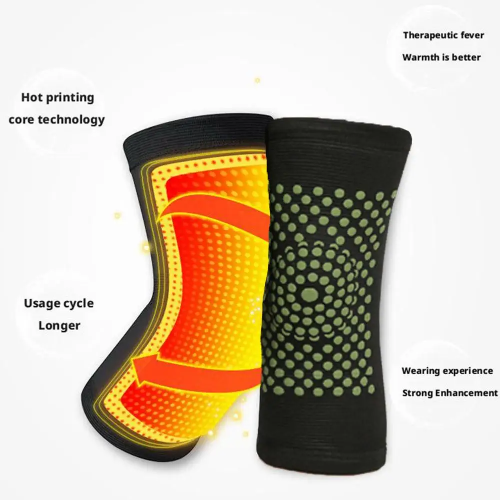 Knee Braces 2PCS Self Heating Tourmaline Knee Support Far Infrared Keep Warm Pads