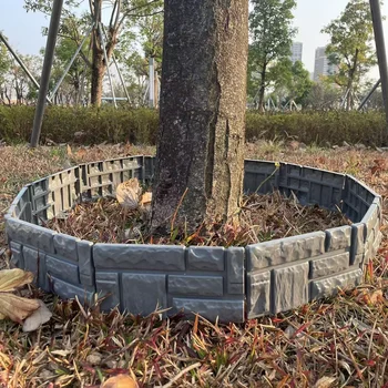 10pcs/set Garden Landscape Edging Borders Lawn Edging for Landscaping Plastic Fencing Lawn Border Interlocking Lawn Edge