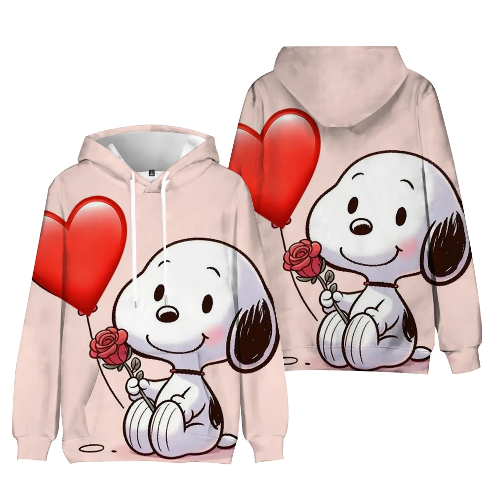 thumbnail image 1 of Suéter para padres e hijos adultos de primavera y otoño de 2024 con impresión 3D de dibujos animados de Snoopy y personalidad, moda urbana, 1 of 4