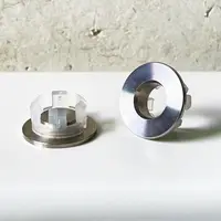 สแตนเลสอ่างล้างหน้าหลุมล้นฝาครอบแหวนใส่เปลี่ยน Hole Hollow รอบท่อระบายน้ําหมวกปลั๊กห้องน้ําอ่างล้างหน้า Accessor 3