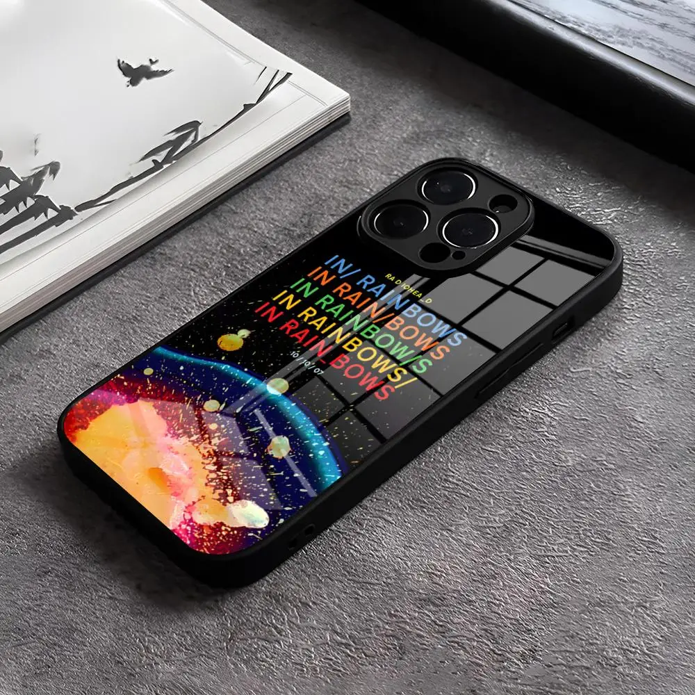 Rainbow Radiohead Band Glass Design Phone Case Cover for iPhone 16 Pro (Z3) Rainbow Radiohead Band Glass Design Phone Case Cover for iPhone 16 Pro (Z3)