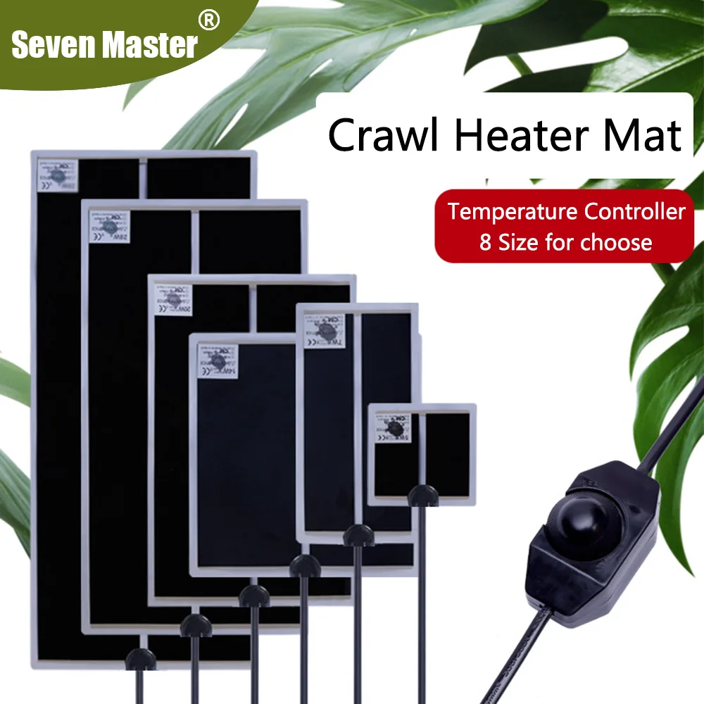 

Reptile Heating Pad Pet Heater Mat Reptile Vivarium Terrarium Keep Warm Heater 5-45W With Thermostat Controller