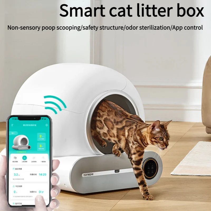 

Smart Cat Litter Box Cleaning Cat Toilet Fully Automatic Poop Shovel Machine Cat Litter Box Electric Cat Litter Box
