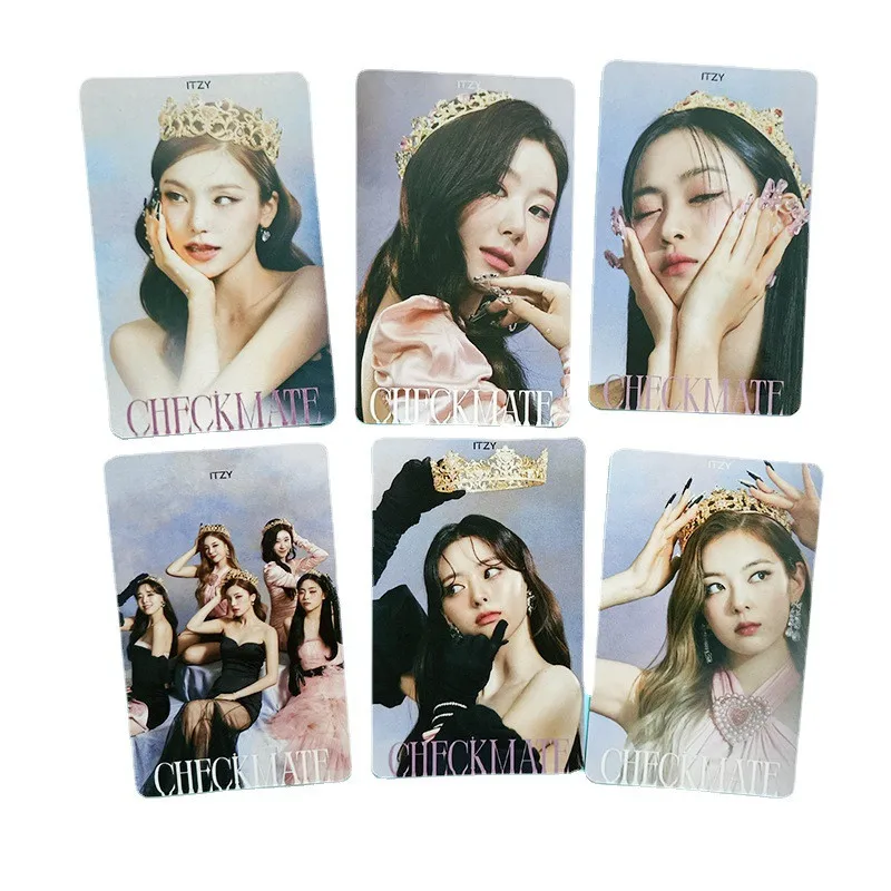 

6 шт./компл. KPOP ITZY CHECKMATE новый альбом LOMO Card Photocard открытка Yeji Lia Ryujin Chaeryeong Yuna коллекция фанатов