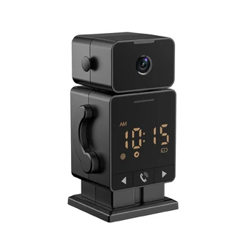 C11 Smart Home WIFI  Robot Camera FHD 2K PIR Detection IR Night Vision Remote Baby Monitor CCTV Security Surveillance Cam Clock 1