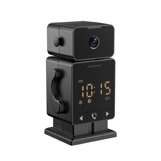C11 Smart Home WIFI  Robot Camera FHD 2K PIR Detection IR Night Vision Remote Baby Monitor CCTV Security Surveillance Cam Clock 1