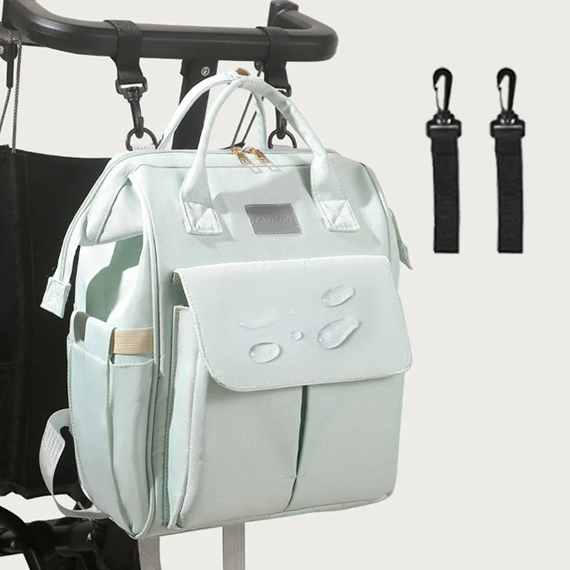 Baby Diaper Bag with 2pcs Stroller Hooks Large Mummy Bag Backpack Waterproof Outdoor Travel Mommy Maternity Bag for Baby Stuff