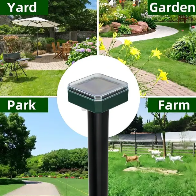 1/2/4/12 db Solar Ultrasonic Mole Repeller Kígyó Patkány Kültéri Állatok Riasztó A Garden Yard Farm Kártevőirtásához - Image 6