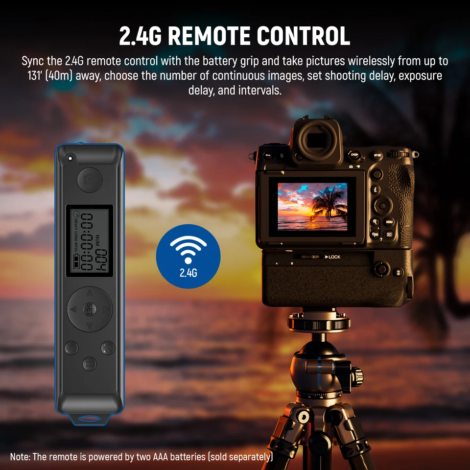 NEEWER MB-N12 バッテリーグリップ Nikon Z8 用 2.4G リモート