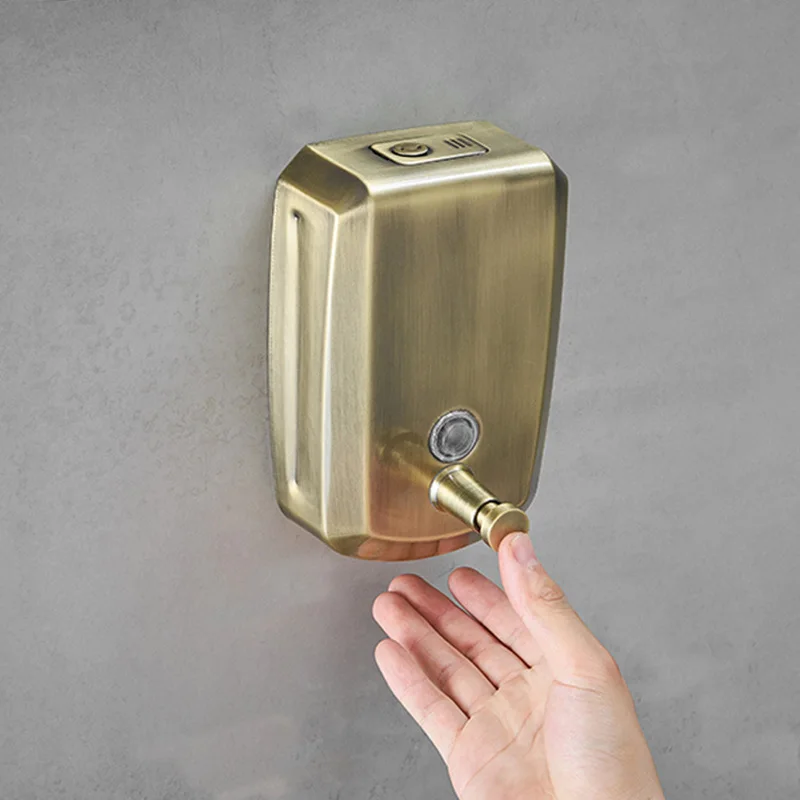 

Настенный дозатор жидкого мыла, античный бронзовый контейнер для мыла, диспенсер для шампуня, душа, мыла, дезинфицирующее средство для рук, аксессуары для ванной комнаты