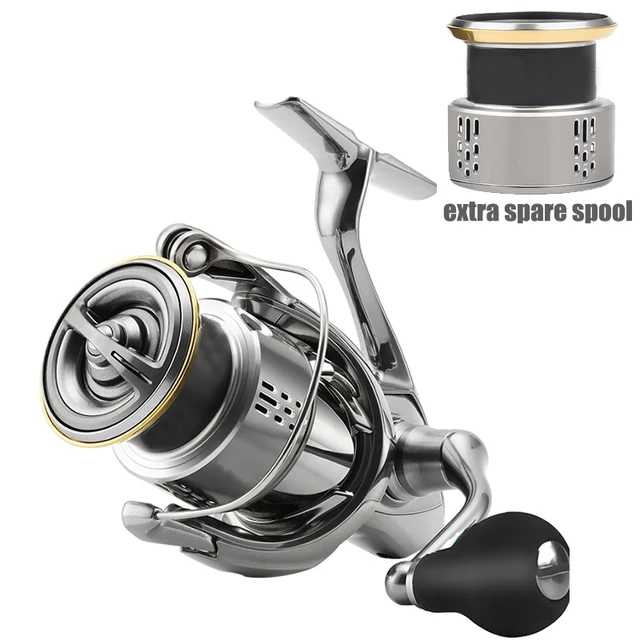 STELLA'Same design Spinning Fishing Reel 9+1BEARINGS Saltwater Fishing Tackle Rxtra spare spool MAX DRAG 55(LB) SG1000-SG6000 silver