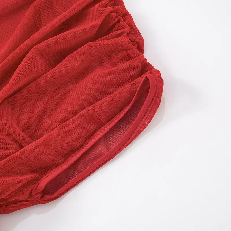 Image of Blifanbo Mesh Short Sleeve Sexy Maxi Dress For Women Elegant High Waist Fashion Patchwork Summer Sexy Slim Club Party Long Dress