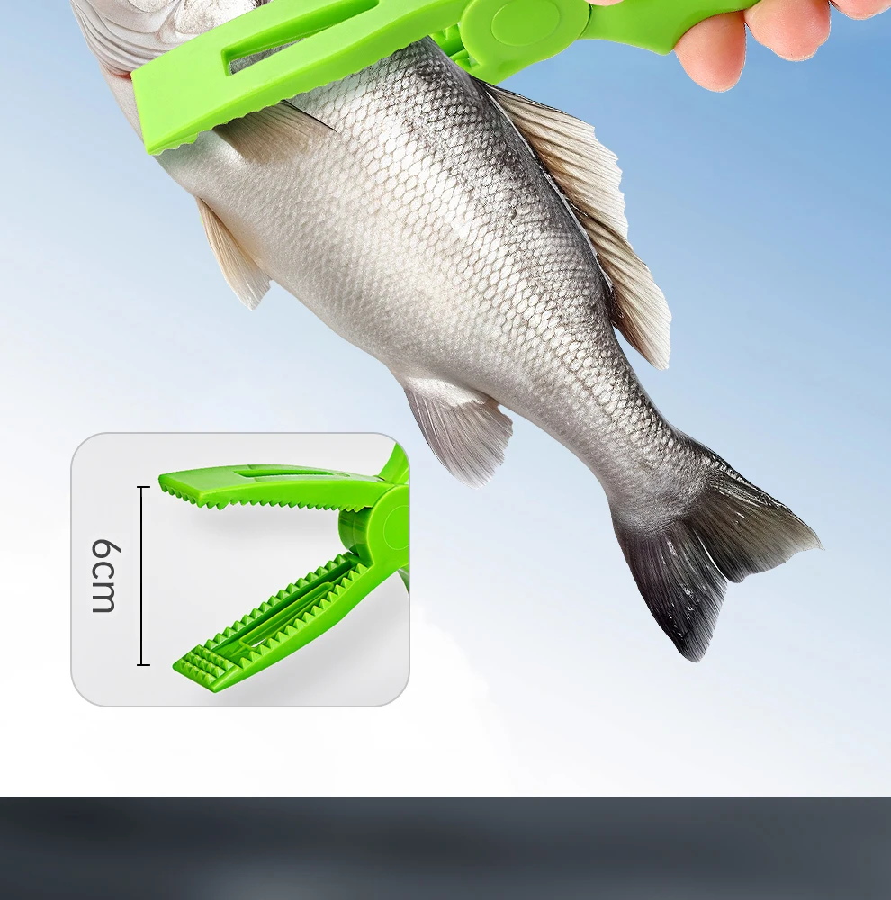 WEIHE 1 Stück A-förmige ABS-Kunststoff-Fischzange, kleine, leichte Fischklammer, tragbares Angelwerkzeug zur Fischkontrolle – Detail 9