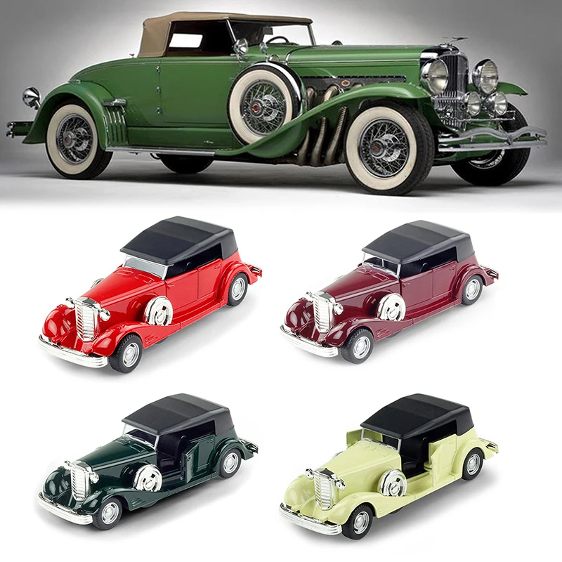 1Pc Classic Car Model 1:32 Simulation Vintage Pull-Back Alloy Diecast Sports Vehicle Collectible Toys Cars for Boys