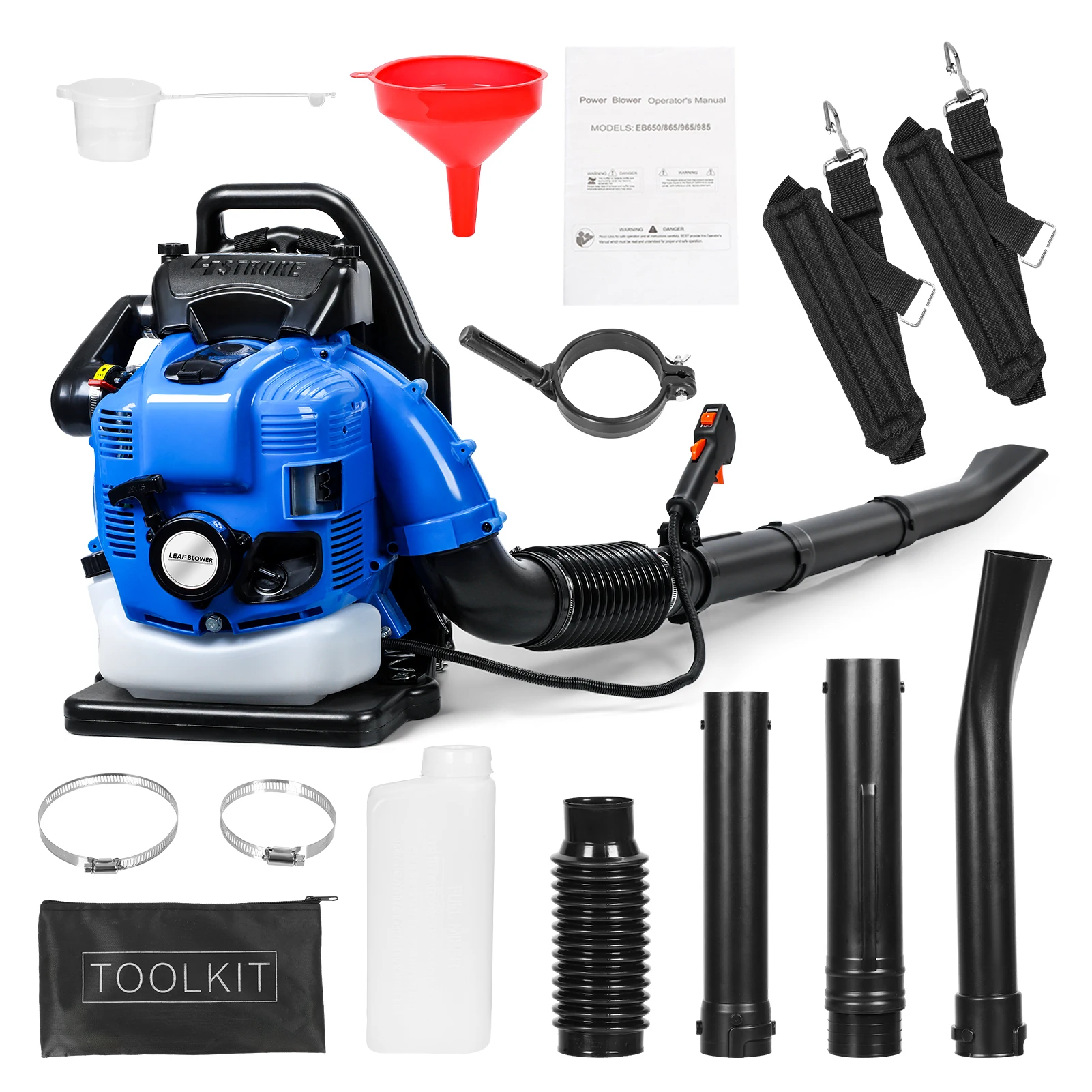 BBX9900 Air Blower Four-Stroke Knapsack Snow Blower Petrol Leaf Leaf Vacuum Wind Fire Extinguisher High Vacuum 75.6Cc Fan