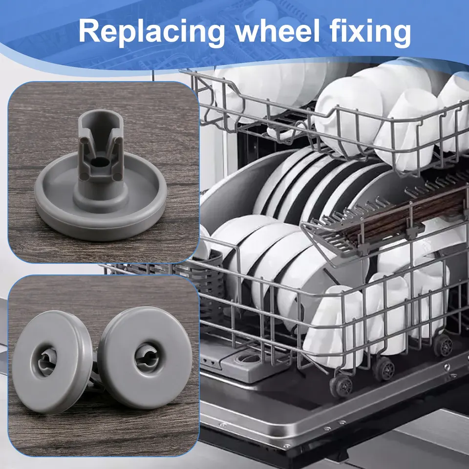 X8 Genuine Asko Dishwasher Lower Basket Wheels Assembly (Rollers) 700391SET - Australia