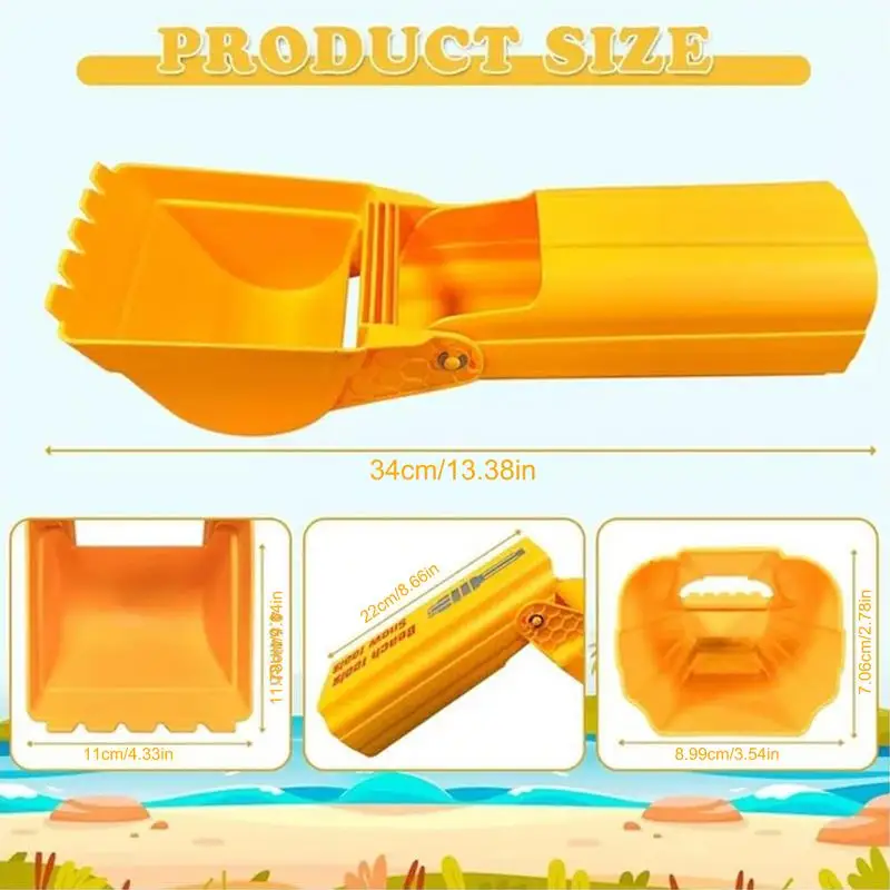 Sand Digging Arm Toy Excavator Arm Beach Toy Shovel Kids Hand Sand Digger Beach Sand Shovels For Kids Boys Girls 6