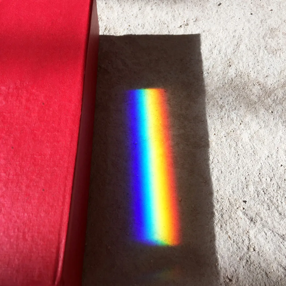 Triangular Prism Students Optical Glass Large Mitsubishi Mirror Teaching Experiment Rainbow Photo Mega Seven-color Light