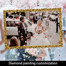 Personalizado diamante pintura foto 5d quadrado redondo completo diamante mosaico personalizado diamante bordado diy presente arte da parede