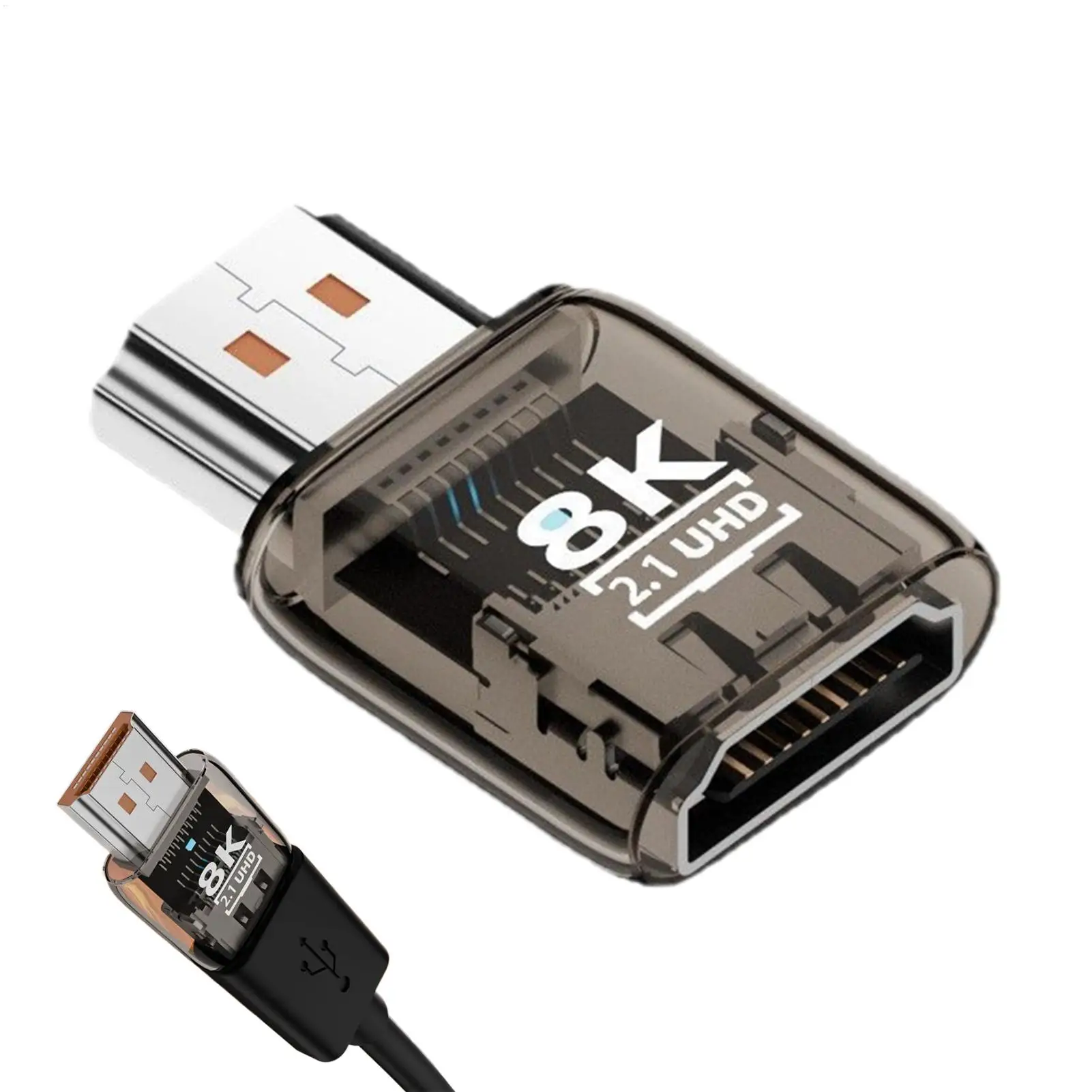 Video Adapter 8k 60Hz Bidirectional Connector Video Male to Female Converter for Audio Computer Laptop TV HDTV Projector Desktop