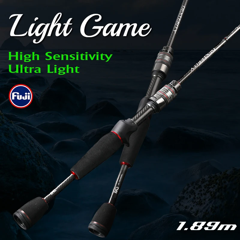 

TSURINOYA 632UL Spinning Casting Fishing Rod DEXTERITY Ⅱ 1.89m FUJI Light Game Ajing Rod Fast Action Pike Bass Ultralight Rod