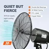 VEVOR Wall-Mount Misting Fan, 3-speed High Velocity Max. 7000 CFM, Waterproof Oscillating Industrial Wall Fan 5