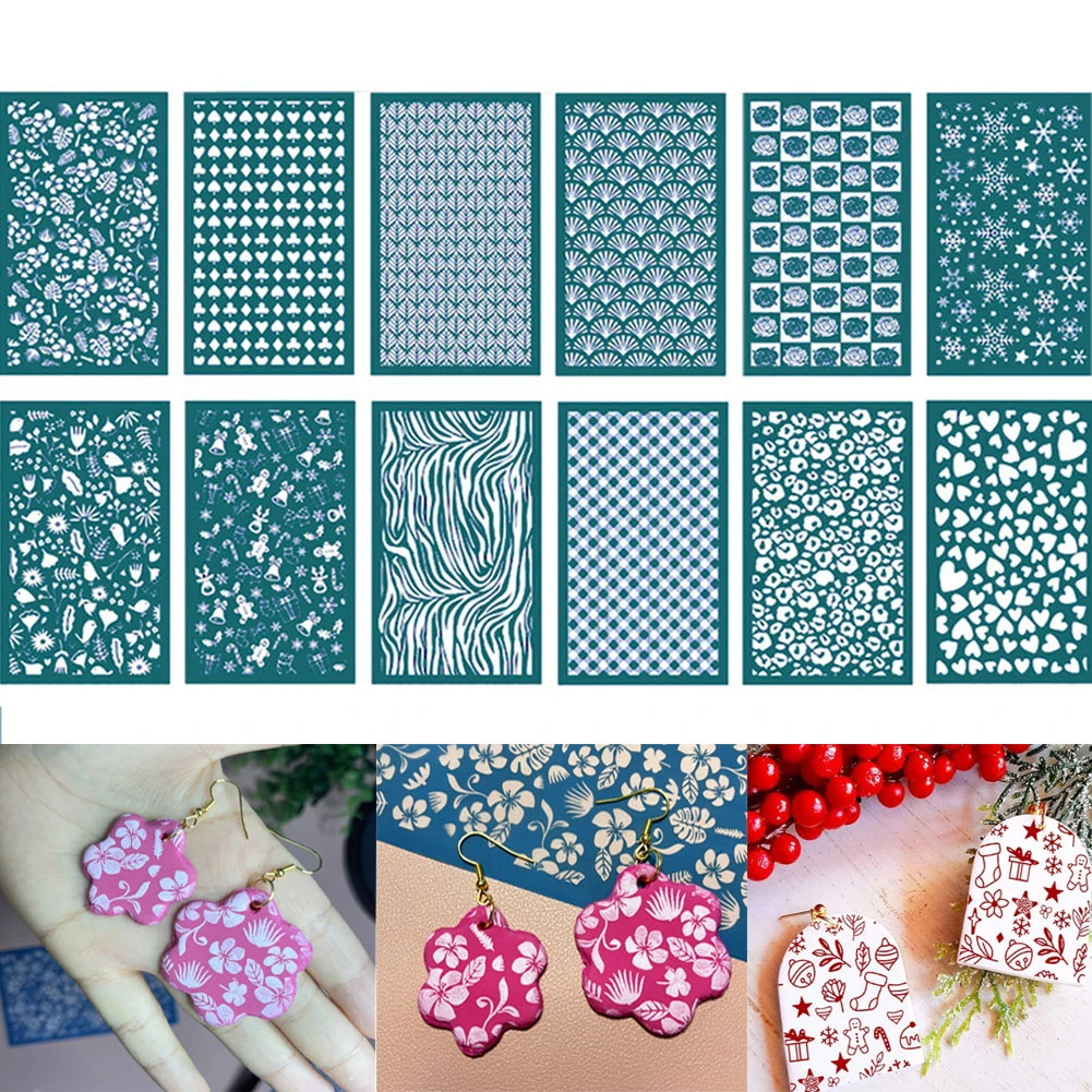 Silk Screen Stencil Polymer Clay Reusable Screen Printing Stencils