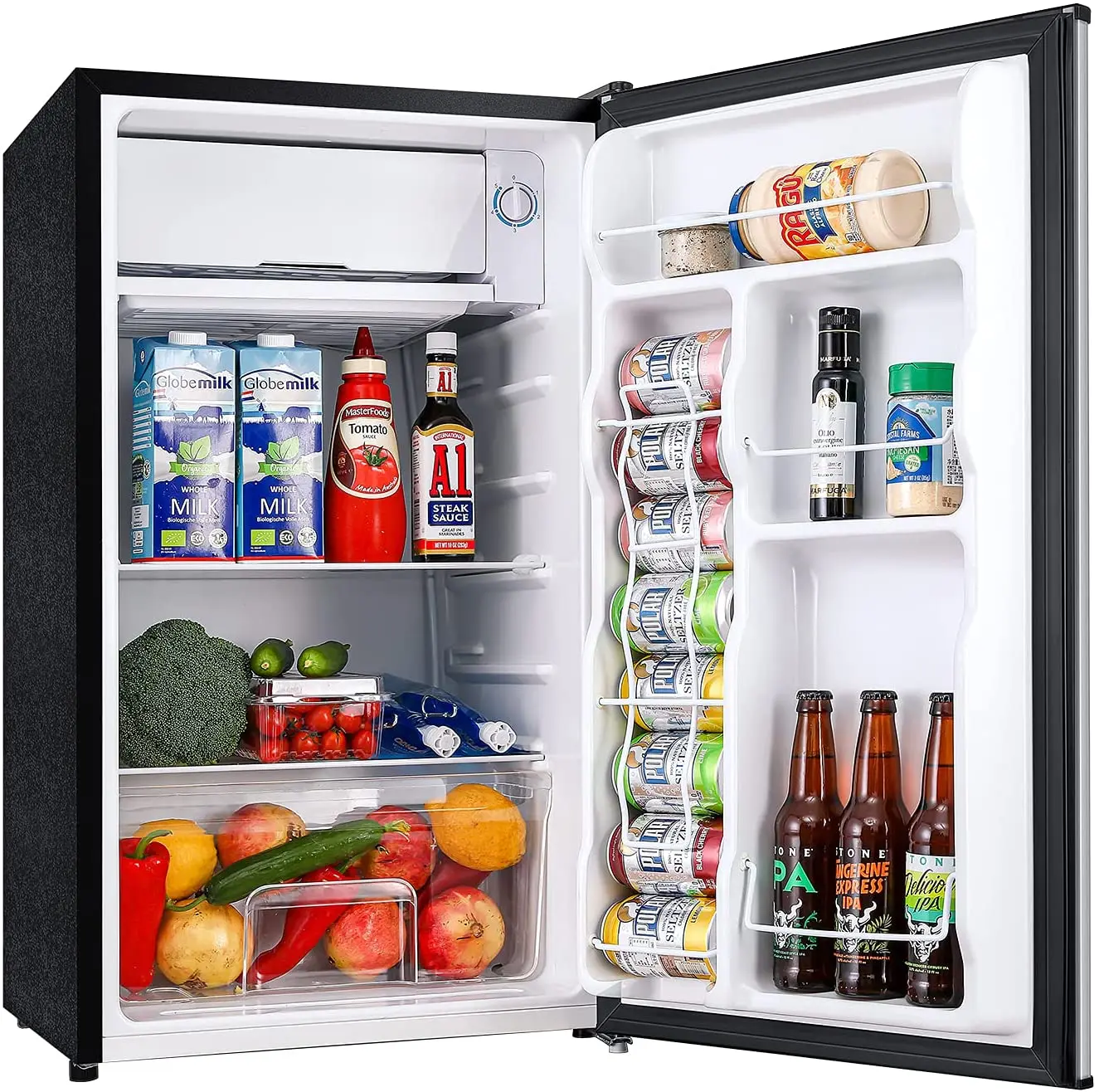 RCA RFR321-B-Black-COM RFR321 Single Mini Refrigerator-Freezer  Compartment-Adjustable Thermostat Control, Kitchen Appliance - AliExpress