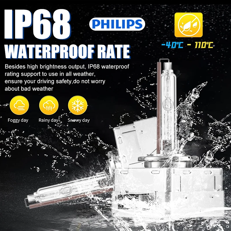 Philips D1S D2S D3S D4S Xenon Standard 12V 35W Original XenStart HID Head Light Car Bulb Auto Genuine Lamp ECE Germany, 1x 5
