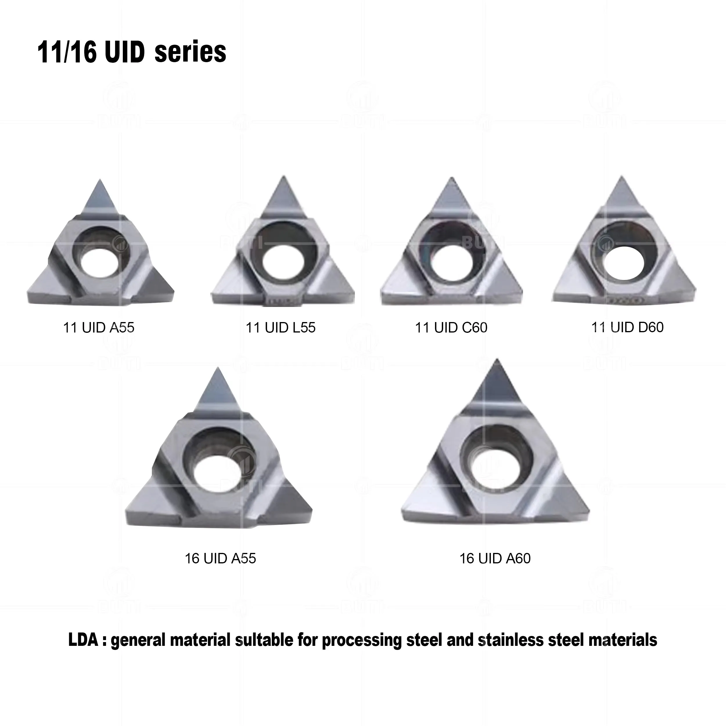 11UID 16UID C60 D60 L55 A55 A60 LDA DESKAR100% 오리지널 10Pcs 선반 도구 가공 스레드 터닝 도구 시리즈 블레이드 가공
