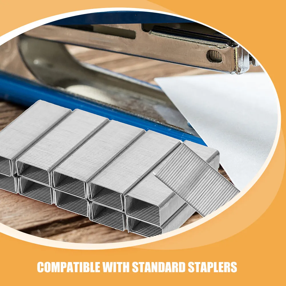 12박스 미니 스테이플 리필, 고강도 스테인리스 스틸 스테이플, 미니 데스크탑 스테이플러 사무용품용 표준 사이즈