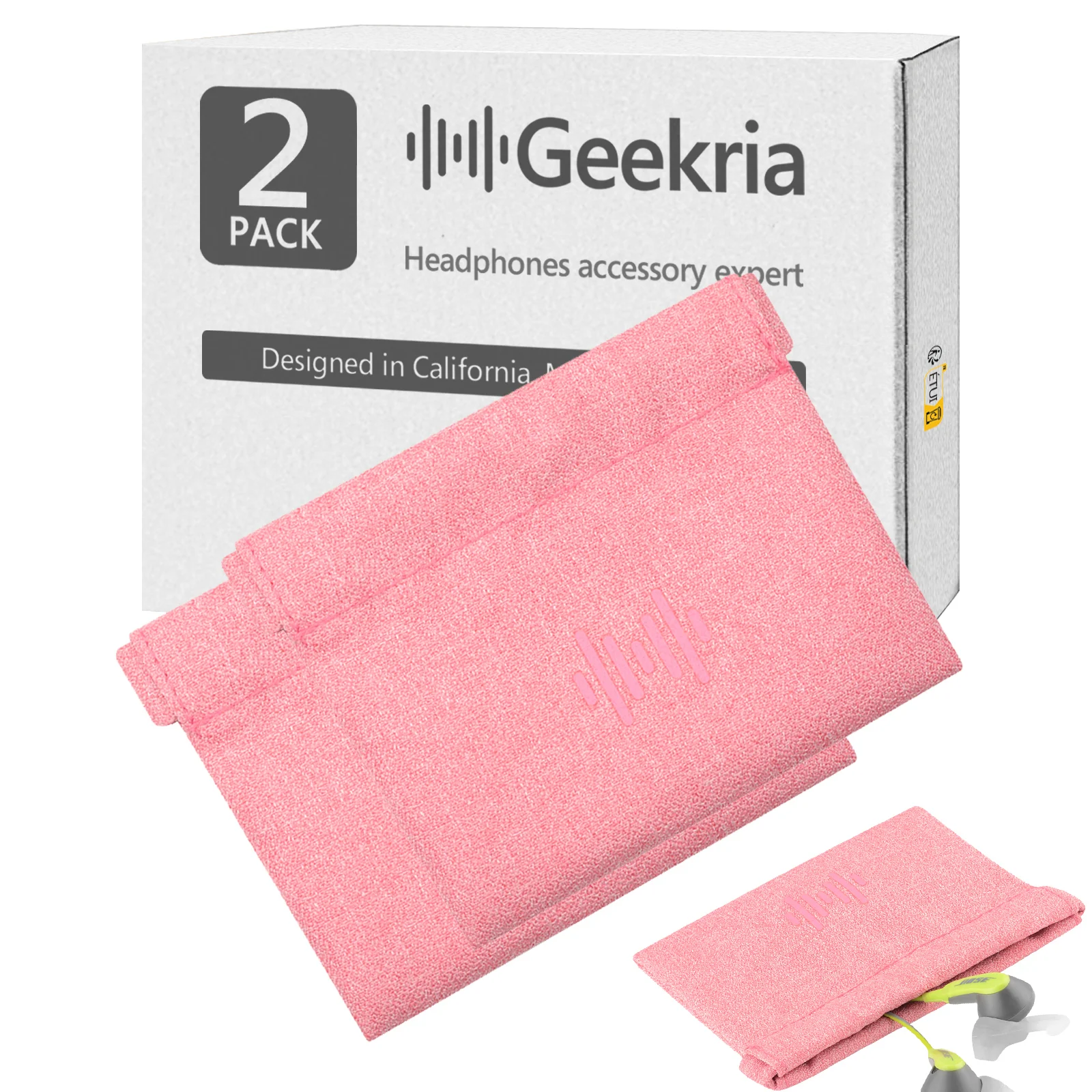 

2 упаковки, карманные наушники Geekria для наушников, монеты, чехлы для наушников/Универсальные защитные наушники