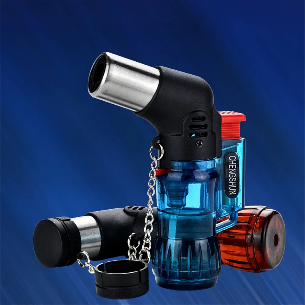Butane Gas Lighter Cigarette Lighter Butane Jet Flame Cigarette Windproof Lighter Mini Portable Jet Torch Plastic Lighter