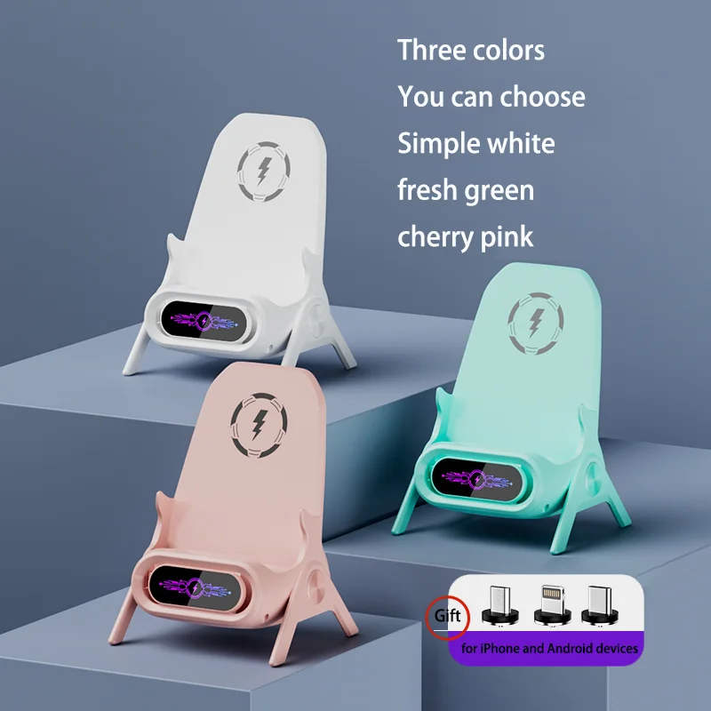 Newest Product 2026 Desktop Wireless Charger Stand for iphone Samsung Office Home Travel Magnetic Wireless Phone Charger Holder - Image 2