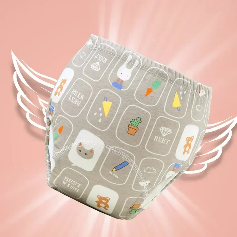 Spring Summer Infant Baby Training Pant Washable Reusable Cotton Cloth Diaper for Toddler Boys Girls Breathable Diaper Nappy