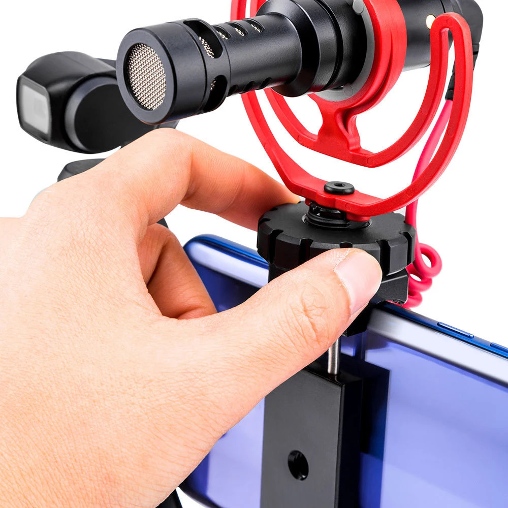 콜드 슈 홀더 마이크 클램프 클립 삼각대 마운트 스탠드 어댑터 (Rode VideoMicro Videomic Go BOYA BY-MM1 퀵 릴리즈용)