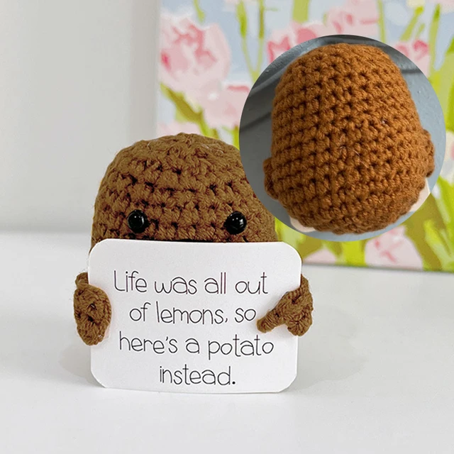 Positive Potatoes Home Room Decor Ornament Knitting Inspired Toy Tiny Yarn  Doll Funny Xmas Gift Home Decoration Accessories - AliExpress