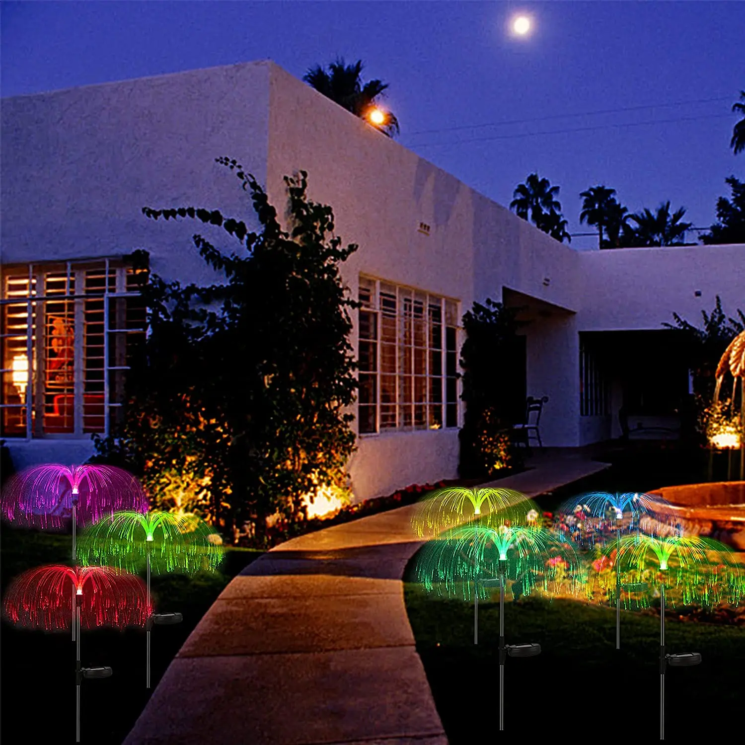 

Solar Jellyfish Lights 7 Color Changing Solar Garden Lights Waterproof Outdoor Flowers Lamp Courtyard Pathway Landscape Decor