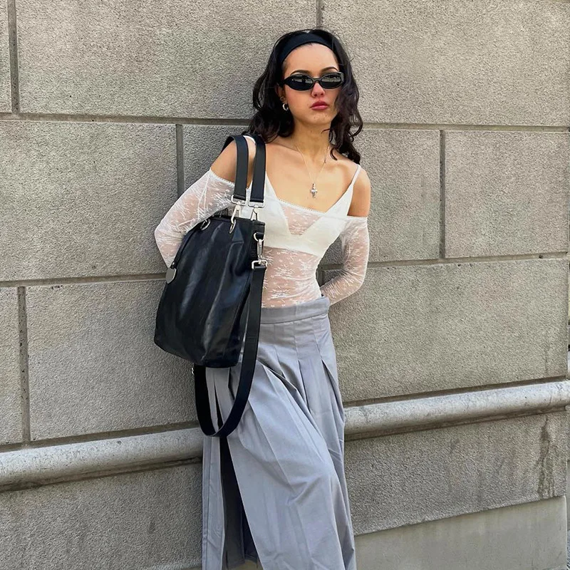 Shoulder Lace Bodysuit Bodysuits Romper Bottom Summer Thin Rompers Womens Clothing Sexy Nightclub Party Overalls Jumpsuit