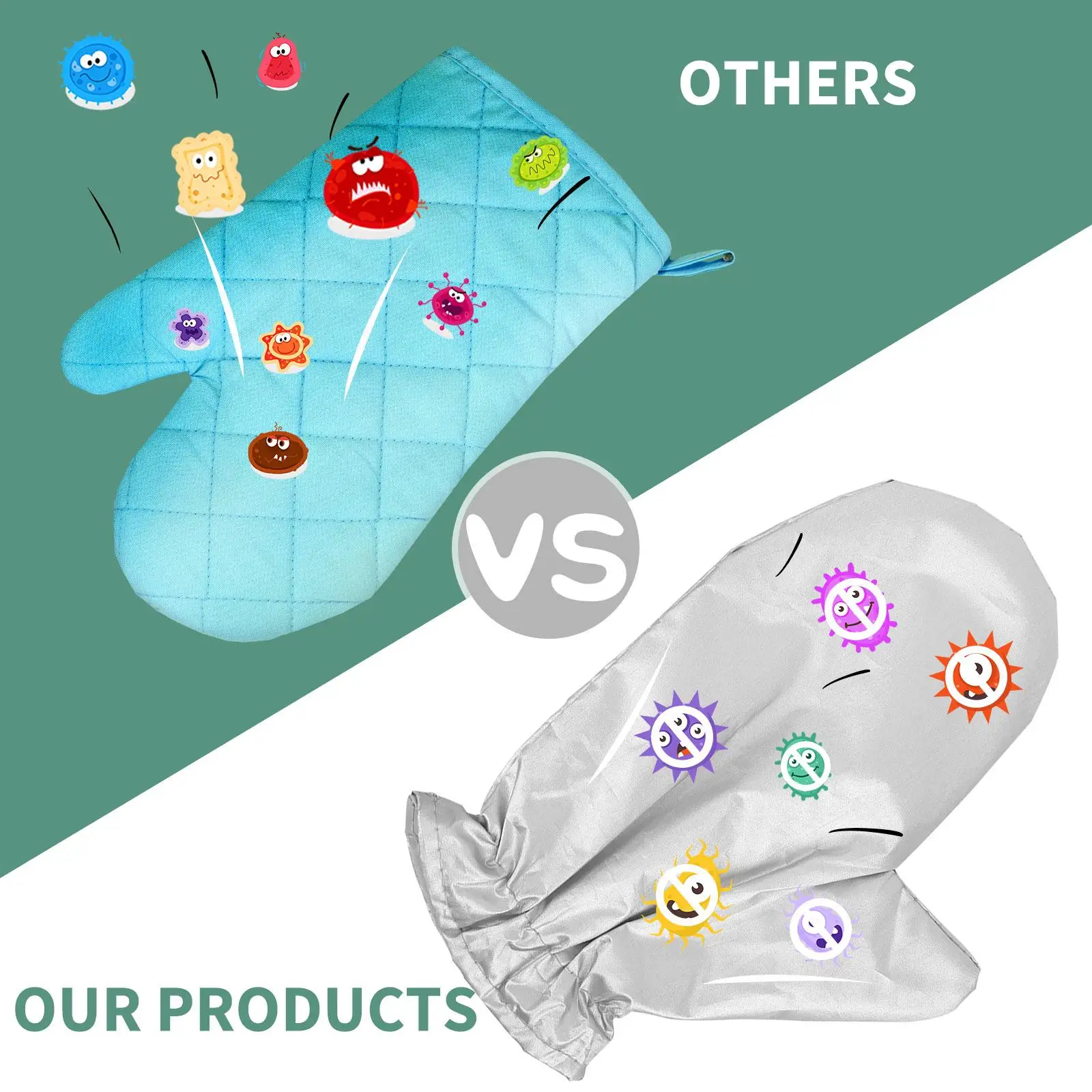 1 Pair Garment Steamer Ironing Gloves Anti Steam Mittens Heat Resistant Protective Gloves for Clothes Supplies