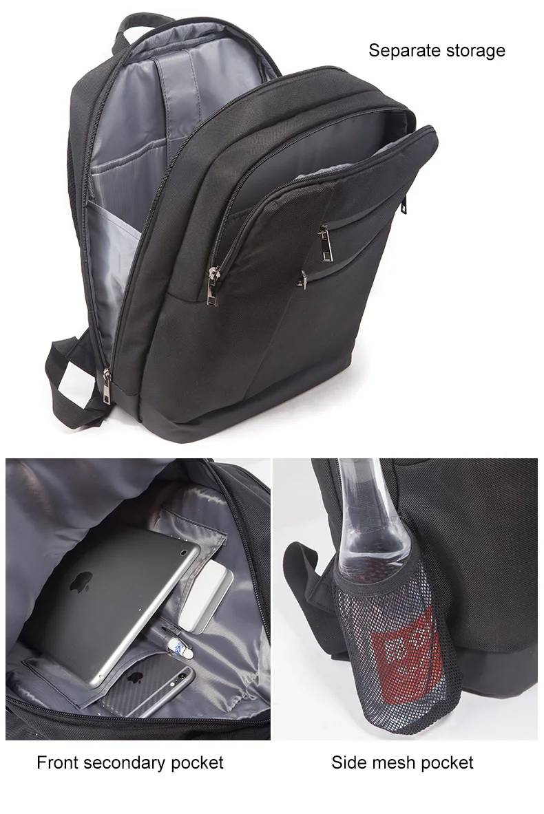 Cartable Sac à dos Anti Vol - Port USB Pour charger votre téléphone Smartphone, Multi poches à