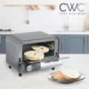 Mini Toaster Oven: 600W Power, Precision Timer, Auto Shutoff, and Culinary Delights Up To 450 Degrees, Grey USA 5