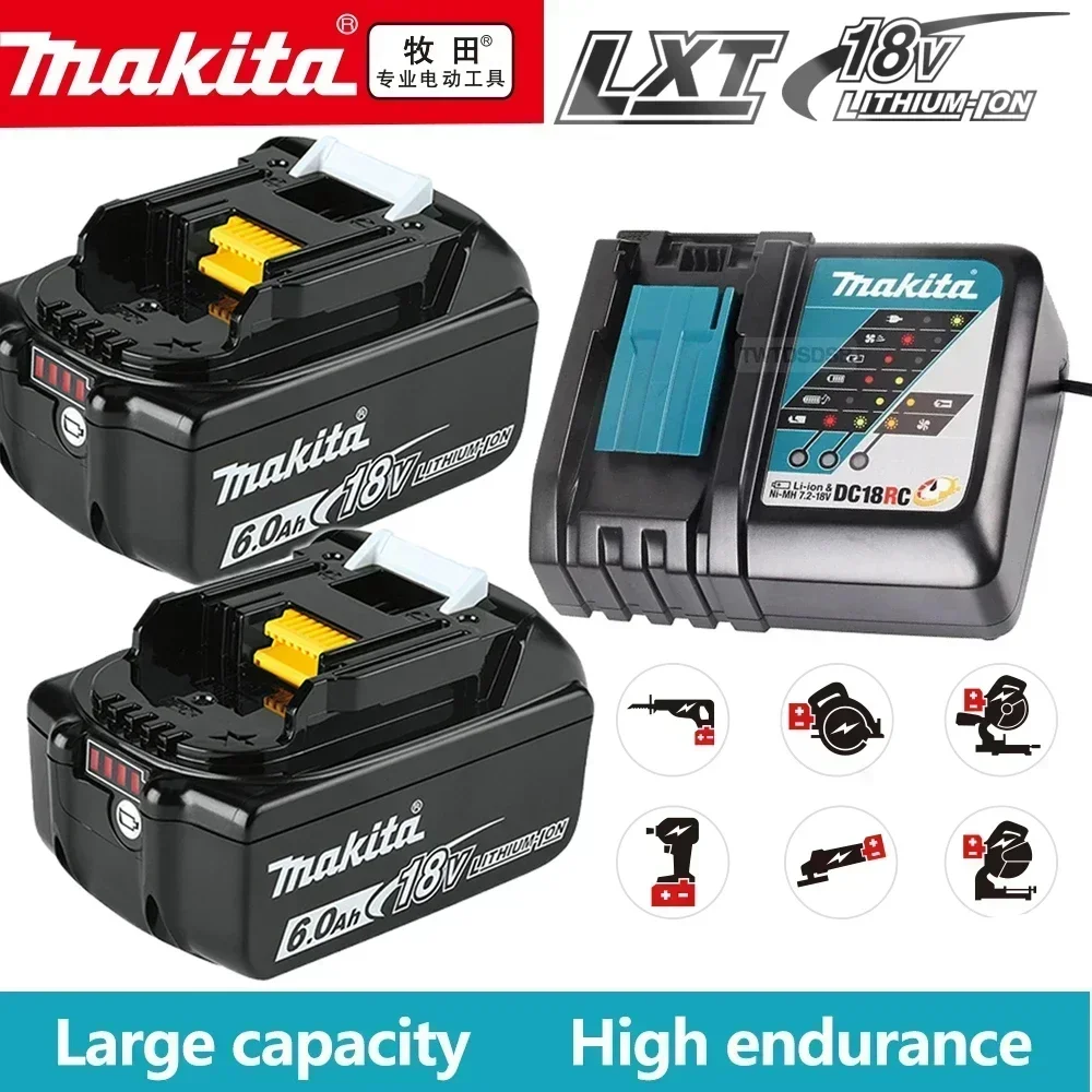 Original makita Battery BL1860 BL1850B BL1850 BL1840 BL1830 screwdriver battery & charger 18v Replacement Power Tool Batteries