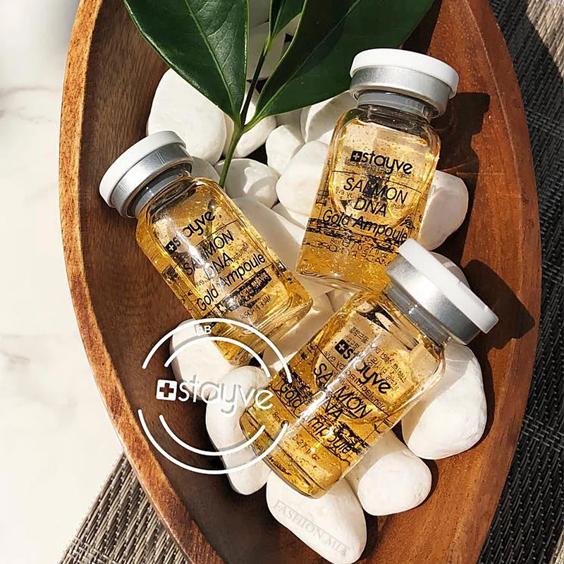 8ml Salmon DNA Gold Ampoule Skin Booster Serum Stayve BB Cream Glow Beginner Starter Kit Korea Face Skin Care Essence Foundation 4