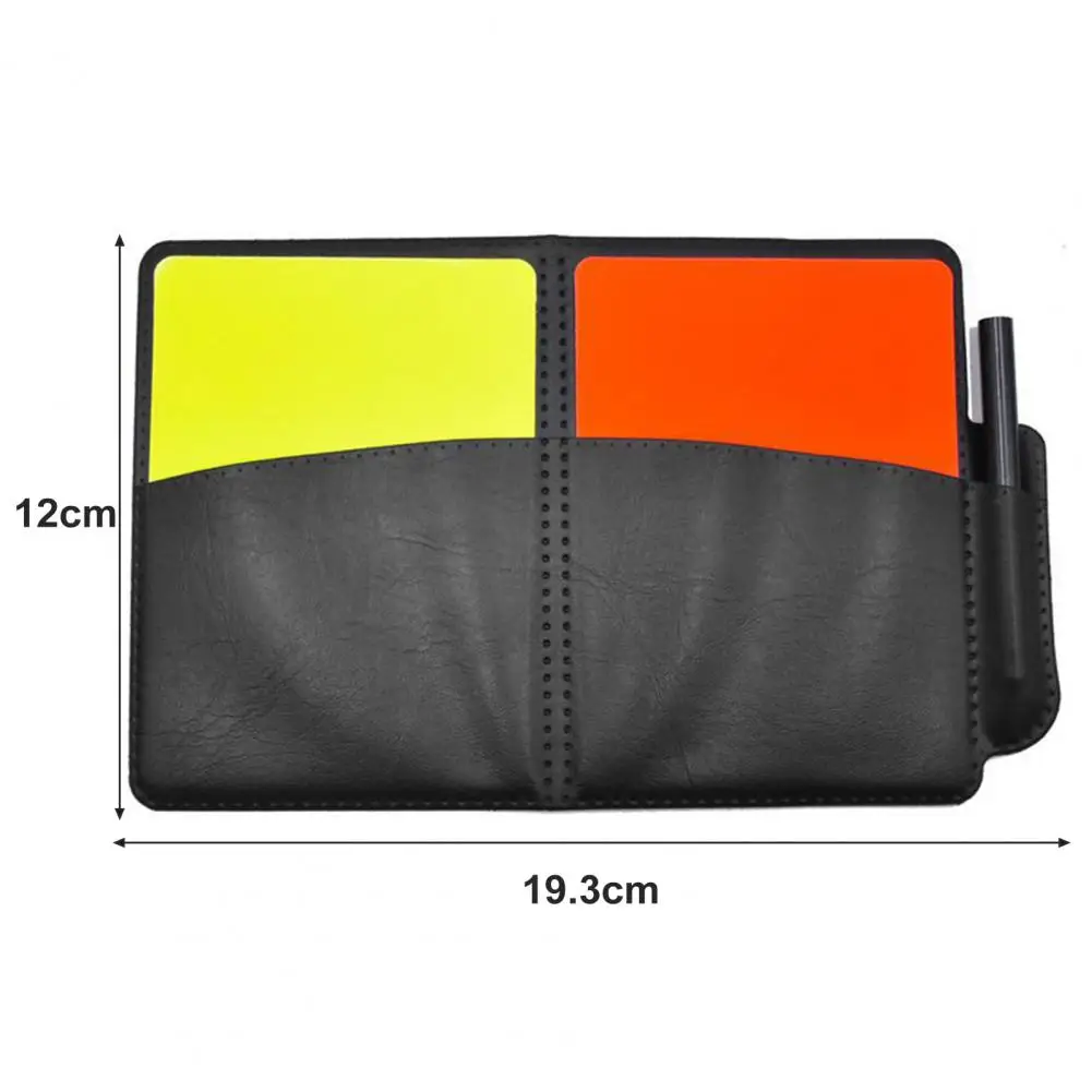 Soccer Referee Card Professional Red Yellow Cards Pen Whistles Card Sleeves Set Football Soccer Training Referee Warning Cards