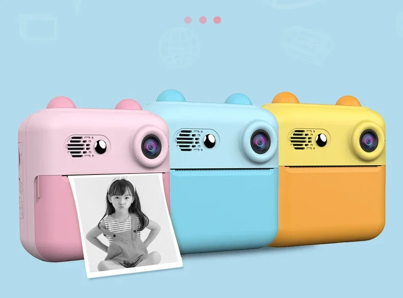Children'S Camera Instant Shoot Photo Print Hd Digital Thermal Printer For Kids