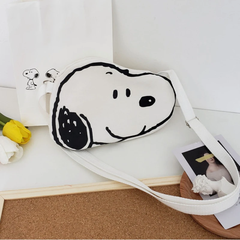 

New Pouch Mini Cute Cartoon Snoopy Crossbody Canvas Bag Shoulder Bag Little Girl Mobile Coin Purse Wallet Women baby student