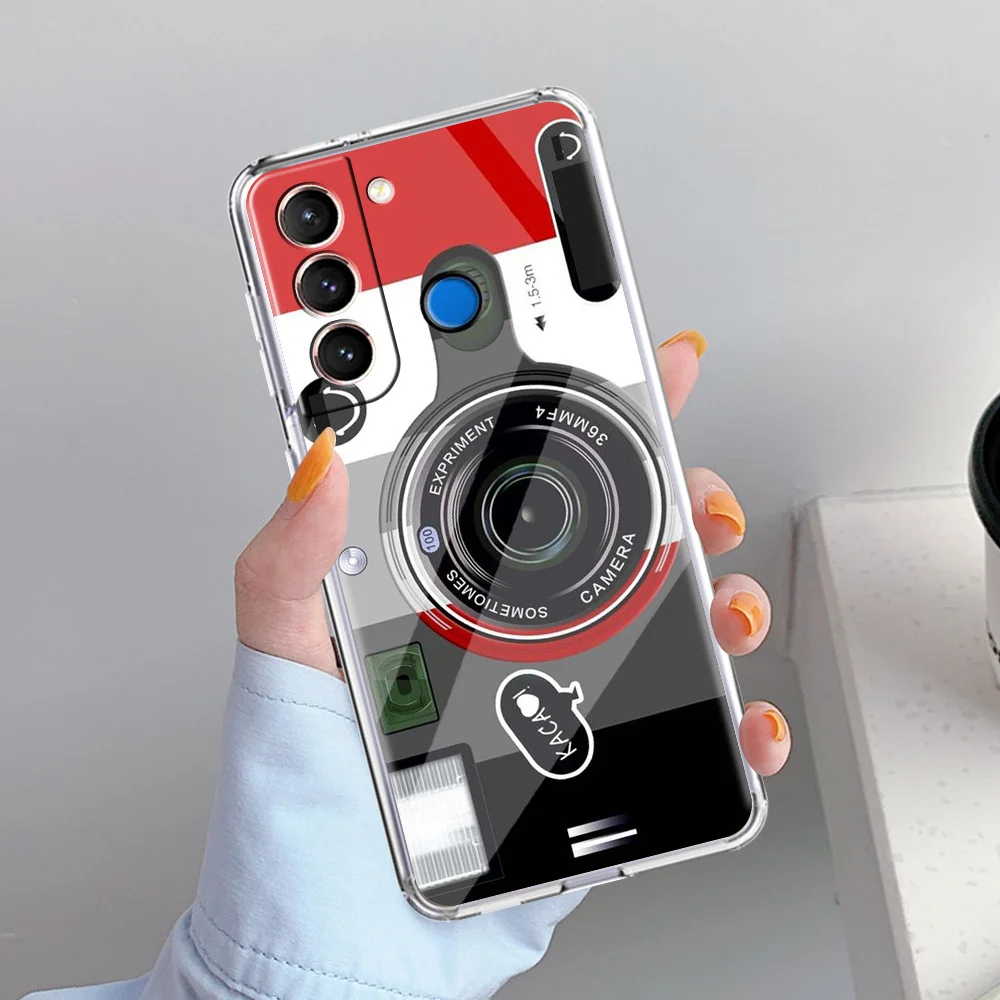 Retro Camera Vintage Soft Clear Phone Case Cover
