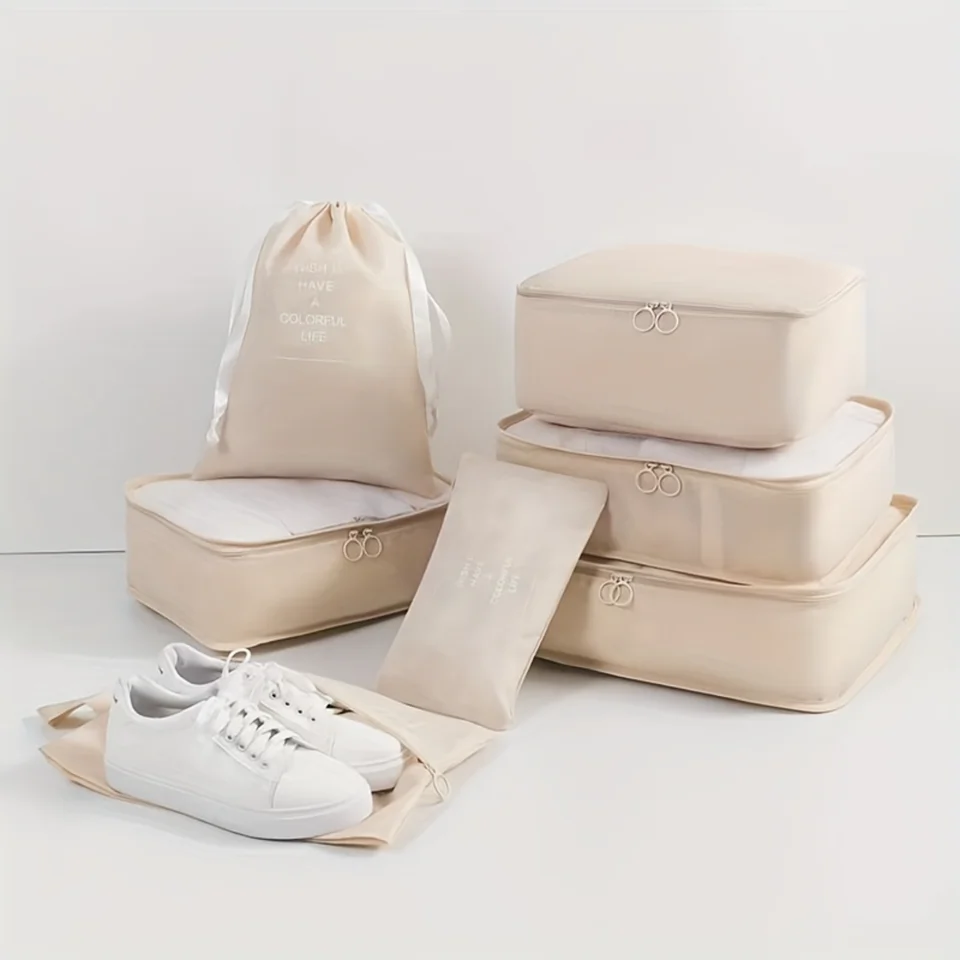 Waterproof 7-Piece Packing Cube Set for Travel